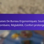 Chaises De Bureau Ergonomiques: Soutien lombaire, Réglabilité, Confort prolongé