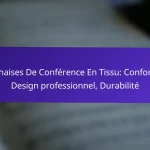 Chaises De Conférence En Tissu: Confort, Design professionnel, Durabilité