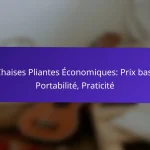 Chaises Pliantes Économiques: Prix bas, Portabilité, Praticité