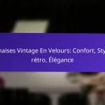 Chaises Vintage En Velours: Confort, Style rétro, Élégance